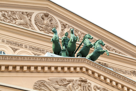 在莫斯科大剧院。大厦的详细信息