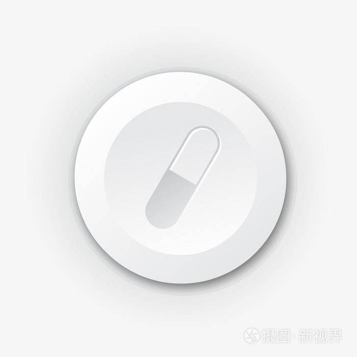丸白色塑料按钮插画-正版商用图片1c8tdi-摄图新视界