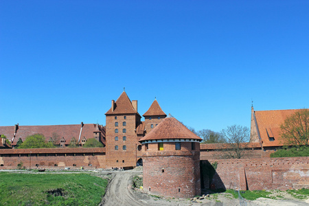 在海边地区波兰的克拉科夫城堡。教科文组织世界