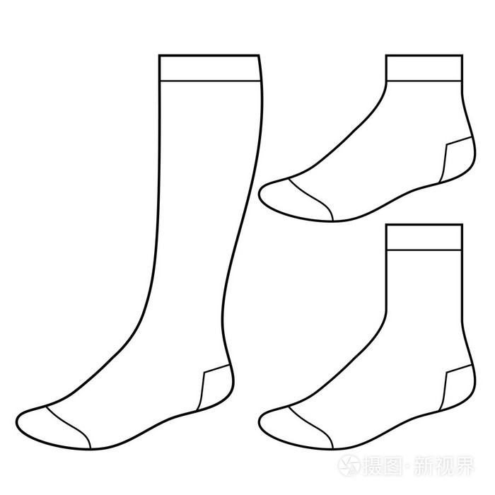 空白袜子一套插画-正版商用图片1c96gl-摄图新视界