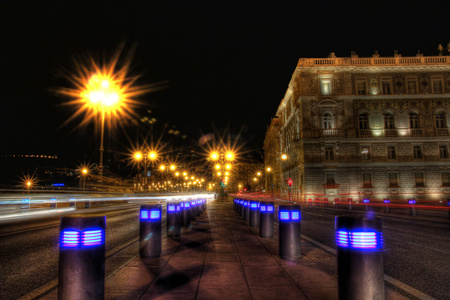 Night view of empty Piazza Unit