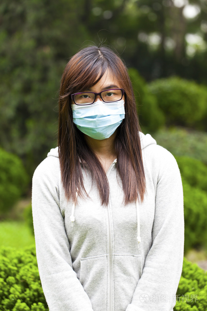 女生口罩照片女孩图片