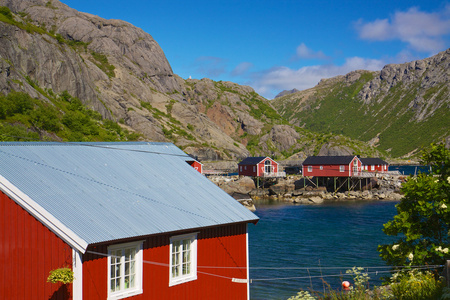 在 nusfjord 中的渔民小屋