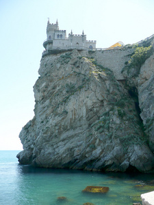 风景秀丽的城堡，在雅尔塔，黑海克里米亚的燕巢