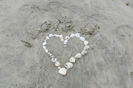 画在沙滩上的心
