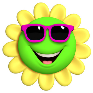 太阳花笑脸图片