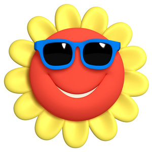 太阳花笑脸图片