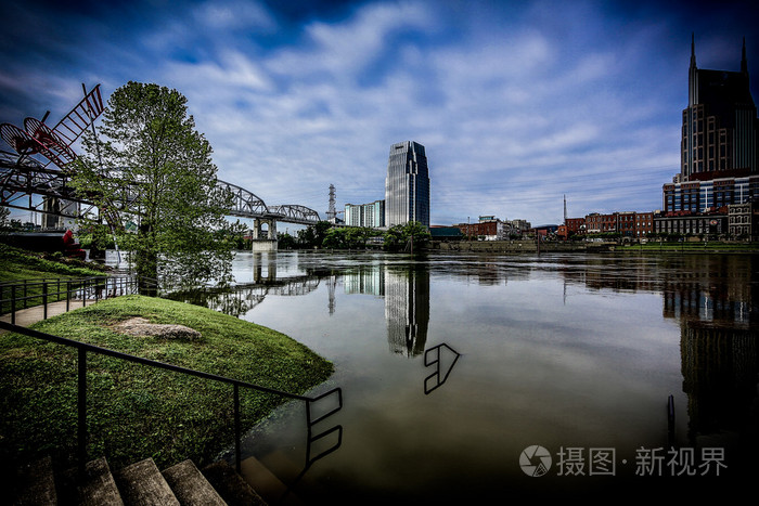 纳什维尔市tn的天际线
