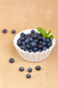 碗的蓝莓