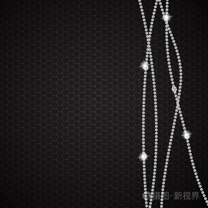 抽象的美丽的黑钻石背景矢量图