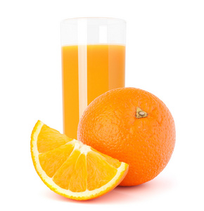 果汁玻璃和橙果