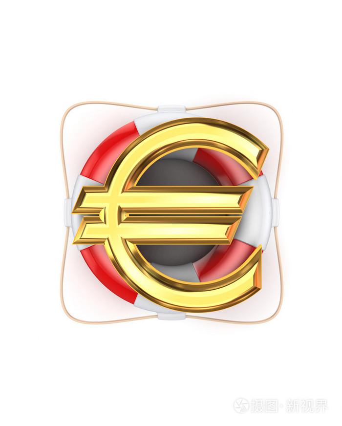 欧元在救生圈上的标志