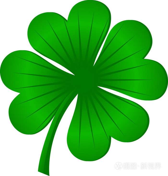 四叶子运气三叶草绿色
