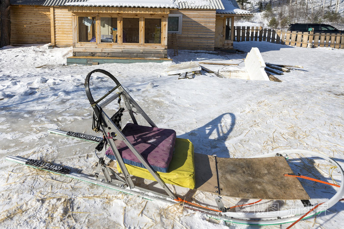在俄罗斯传统雪橇