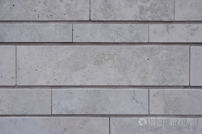 现代新墙的石灰石特写