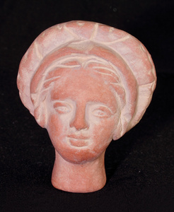 古色古香的头从陶瓷雕塑肖像图片