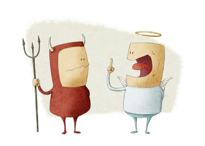 愤怒喊一个恶魔的天使照片