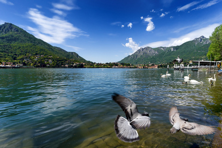 从 lecco，意大利科莫湖