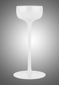 一个与灰色的背景上孤立的小蜡烛烛台