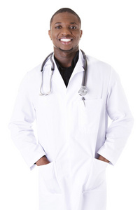 英俊的非洲裔美国医疗医生图片