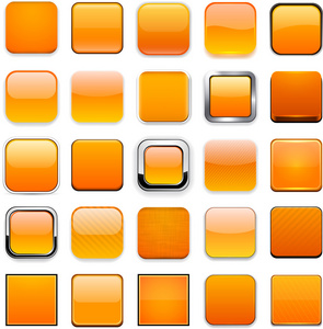 方形橙色应用程序图标