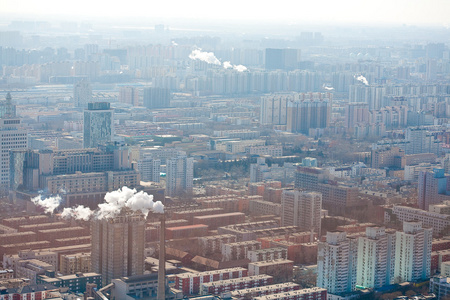 北京，中国的鸟瞰全景