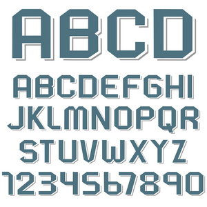 字母表字母和数字的不干胶贴纸