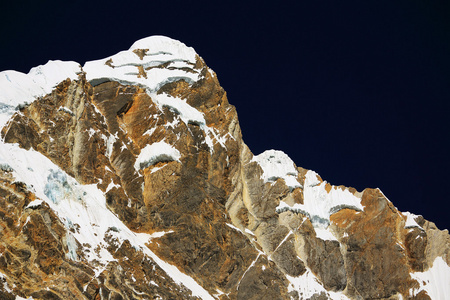 在 cordiliera 布兰卡，秘鲁，南美洲高山景观