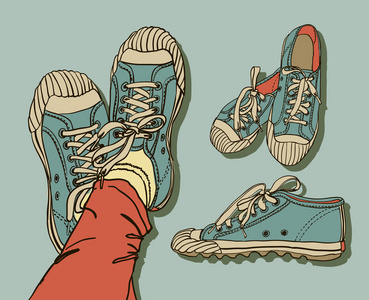 彩色的运动鞋图片