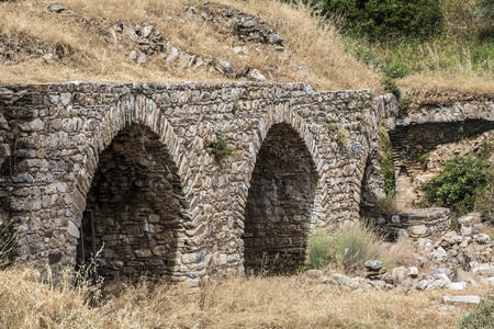 在土耳其 aydin nysa 古代城市的输水管道