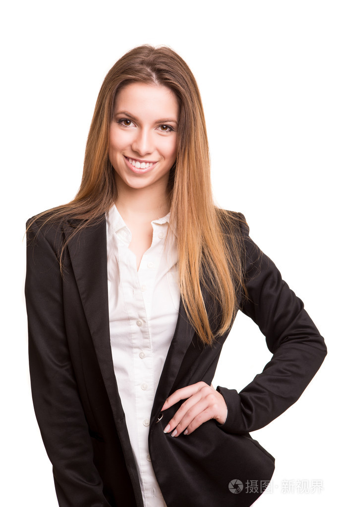 寻找自信和微笑的成功事业女性
