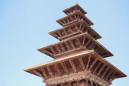 五个屋顶 nyatapola 庙。巴克塔普尔加德满都山谷尼泊尔。0221