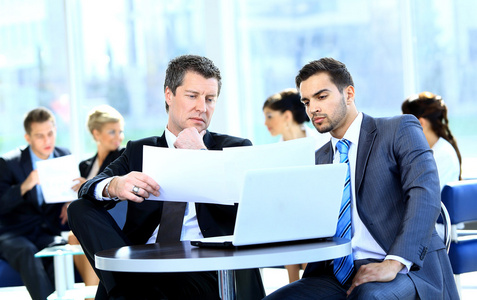 会议, 男性, 混合, 现代, 办公室, 伙伴关系,规划, 肖像, 专业, 坐着