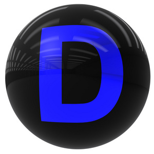 球与字母 d