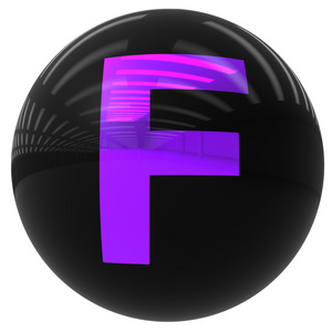 球用字母 f