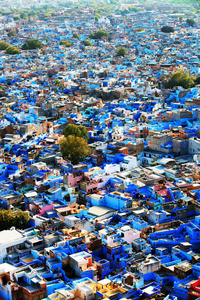 焦特布尔蓝城拉贾斯坦邦，印度查看从 mehrangarh 堡