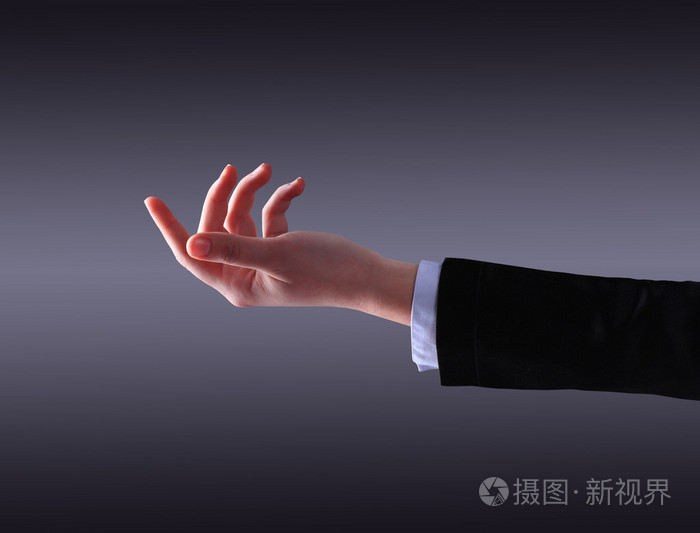 这名商人一种姿态一根手指