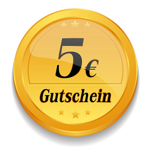 5 欧元的优惠券 web 按钮