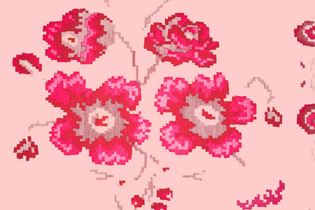 粉红色的背景上的花