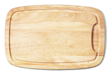 新切板用于烹饪。木材纹理