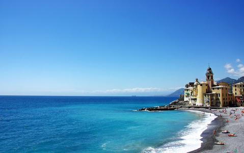 利古里亚海岸camogli 意大利的风景