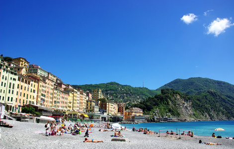 camogli，小费希尔村附近热那亚，意大利