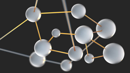 抽象的球形结构照片