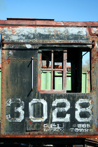 旧生锈火车机车