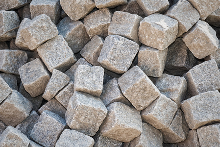 堆灰色卵石石头