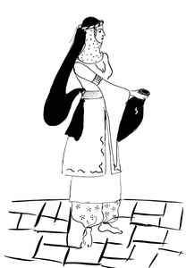 白种女性传统中世纪服装