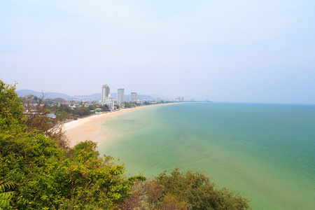 华欣海滩从视图点
