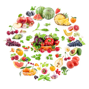 水果和蔬菜的大集合照片