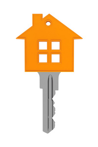 橙色房子与键