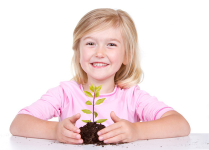 儿童与植物